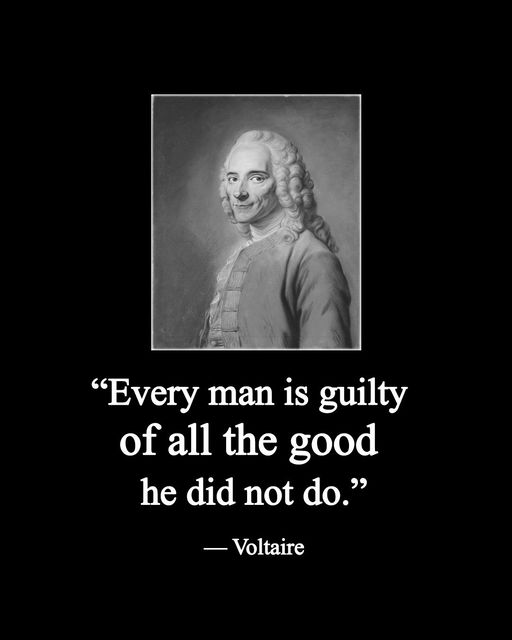 #Voltaire #Guilty #BeGood #Time #TimeIsNow #History #HistoryLovers #HistoryFacts #Quotes #Philosophy #QuoteOfTheDay #Greatness #Knowledge  #Wisdom #XZEmpire #XZQuotes