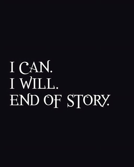 A bold declaration of unstoppable determination.